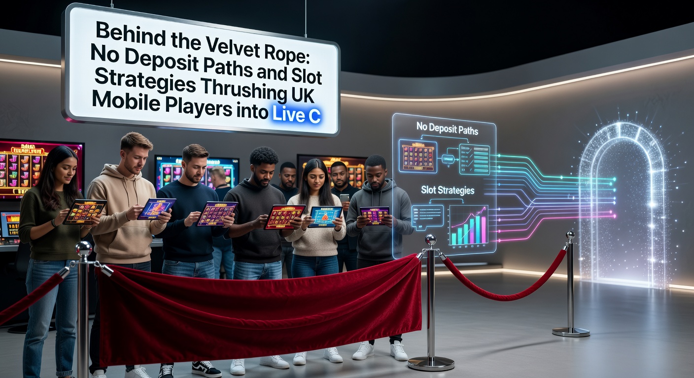 Dynamic illustration of a UK player on a mobile device climbing a glowing VIP ladder from slot machines to a luxurious live casino backdrop with dealers and high-stakes tables