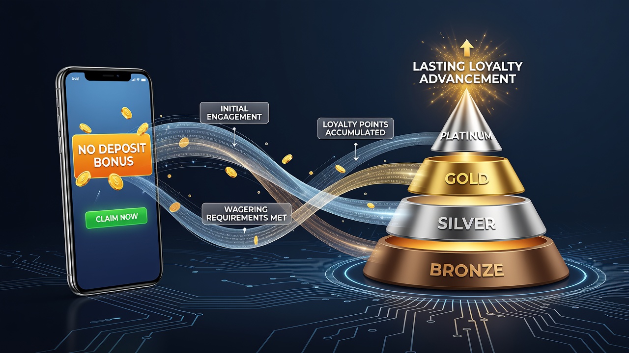 Smartphone screen displaying casino app interface with loyalty tier indicators and bonus tracking elements