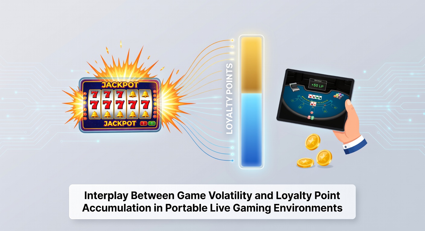 Mobile live gaming interface showing real-time volatility indicators and loyalty point counters on a portable device