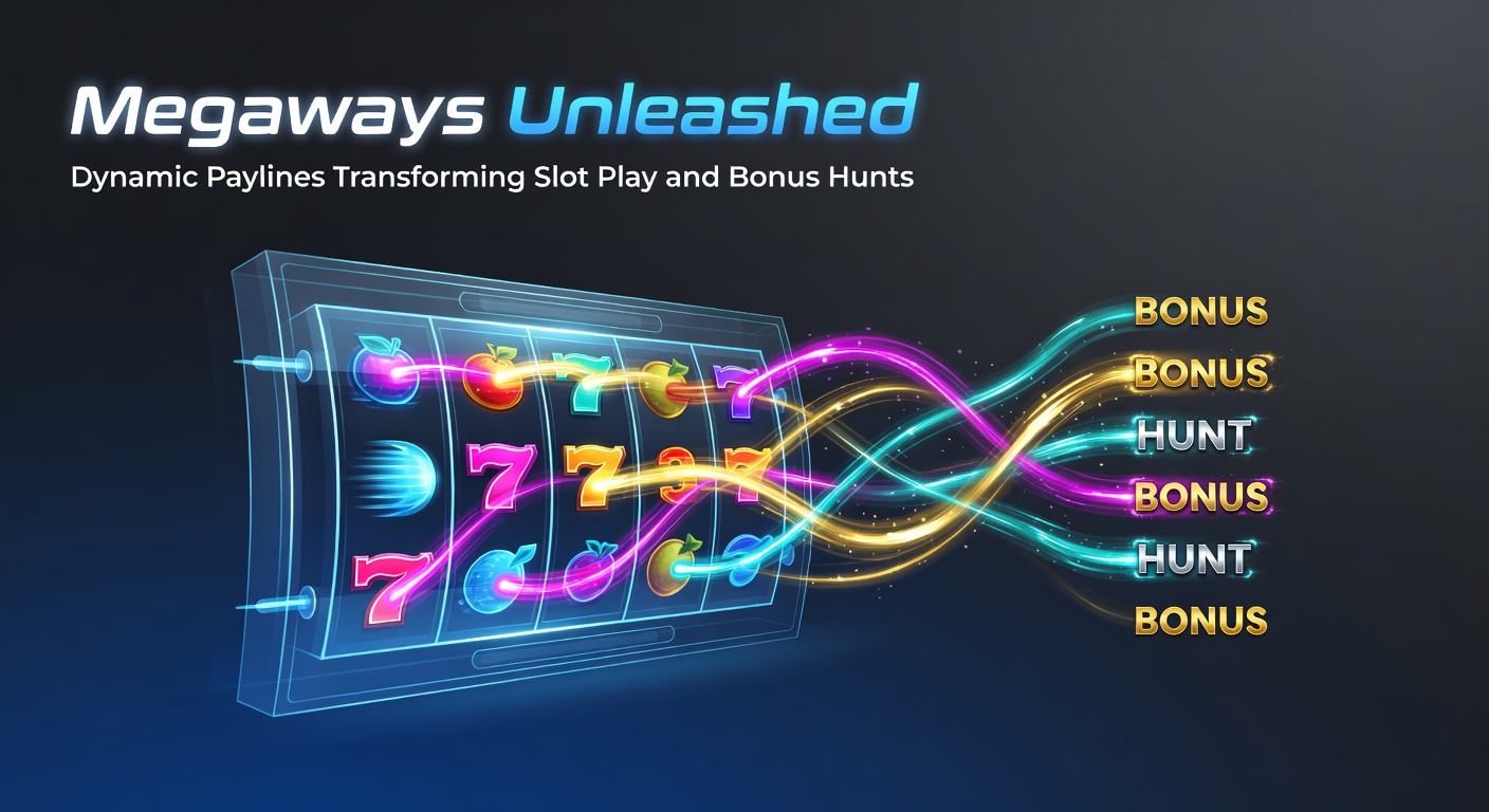 Vibrant Megaways slot reels exploding with dynamic paylines and cascading symbols during a massive win sequence
