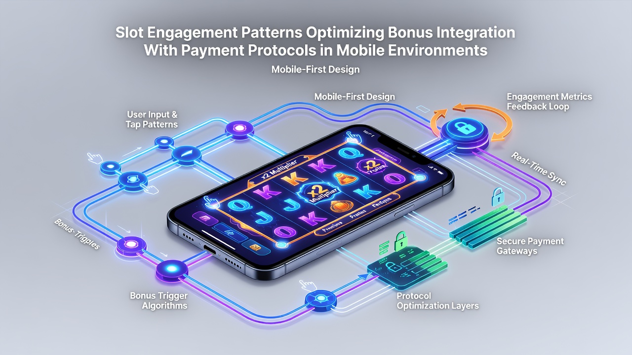 Mobile slot game interface displaying engagement metrics and payment integration points on a smartphone screen