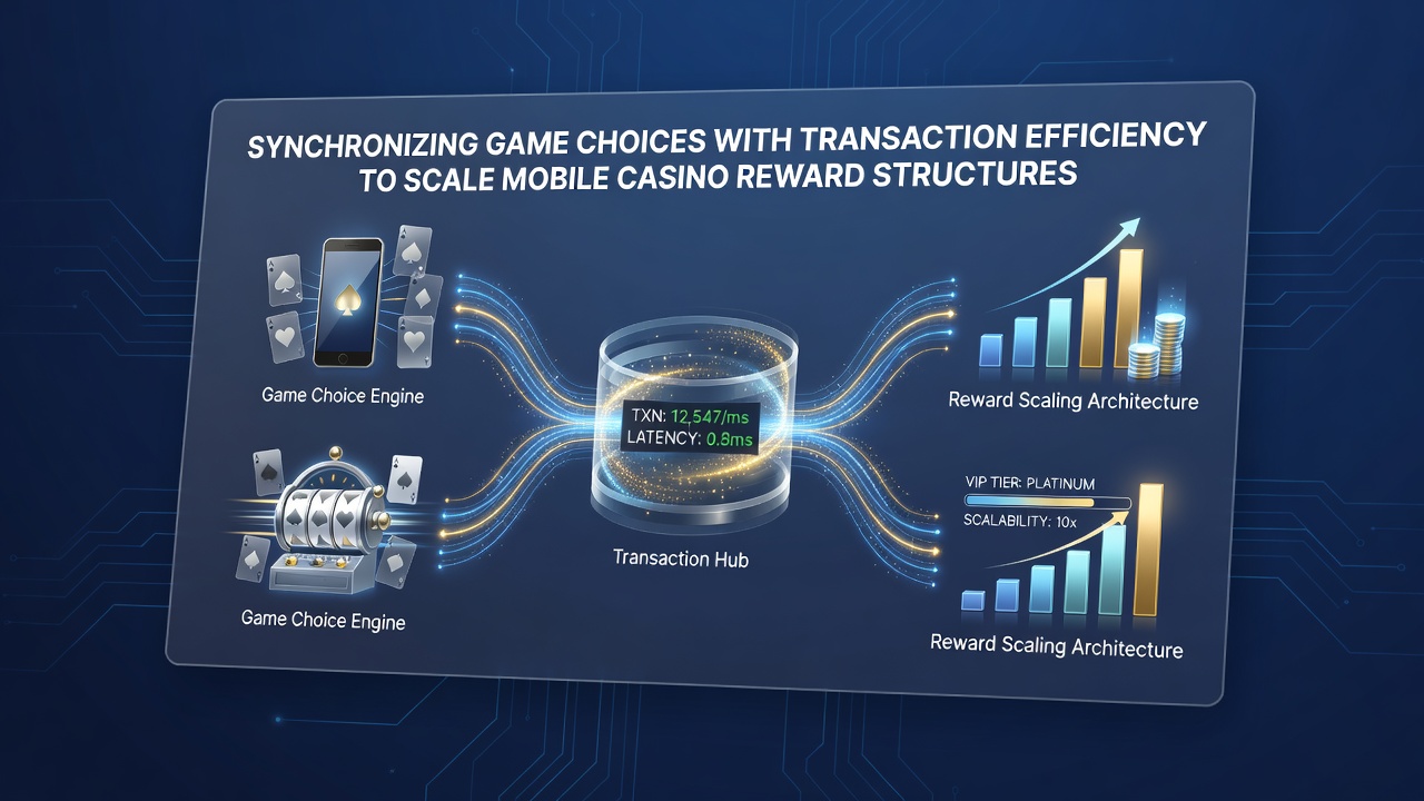 Data dashboard displaying transaction speeds linked to mobile casino reward progression metrics
