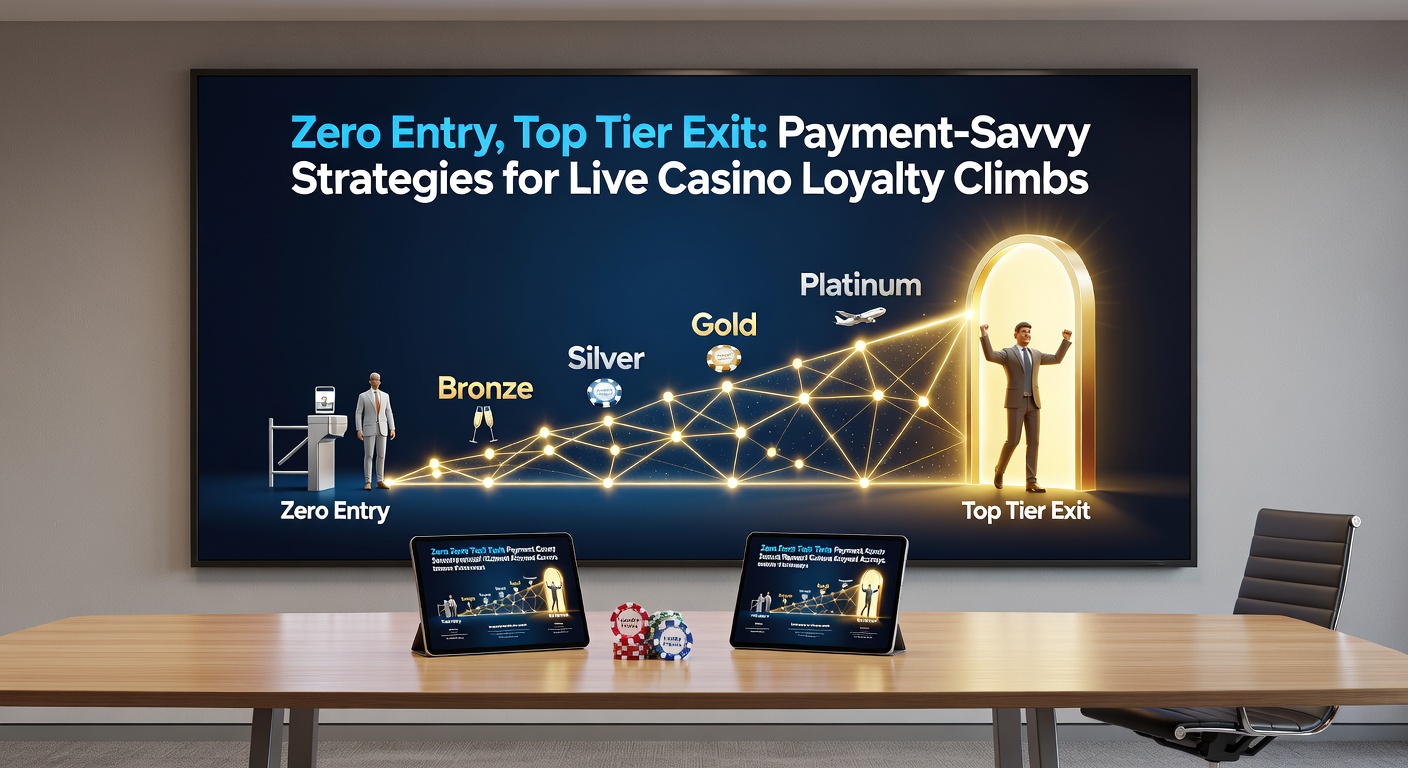 Vibrant live casino table with dealer and player interfaces showing loyalty progress bars climbing toward VIP levels